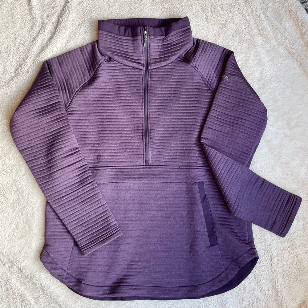 Columbia Pullover Purple Ribbed Jacket